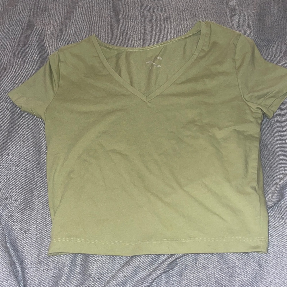 light green target crop top